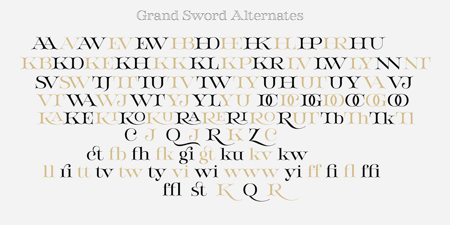 Example font Grand Sword #3